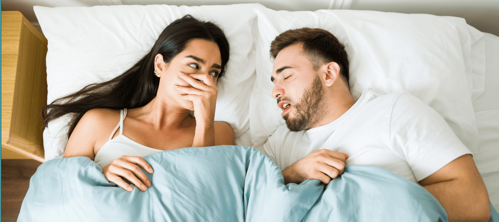 a man who is mouth breathing at night